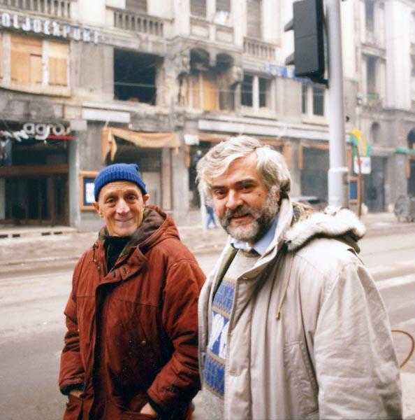 Eugenio Melandri con Tonino Bello a Sarajevo
