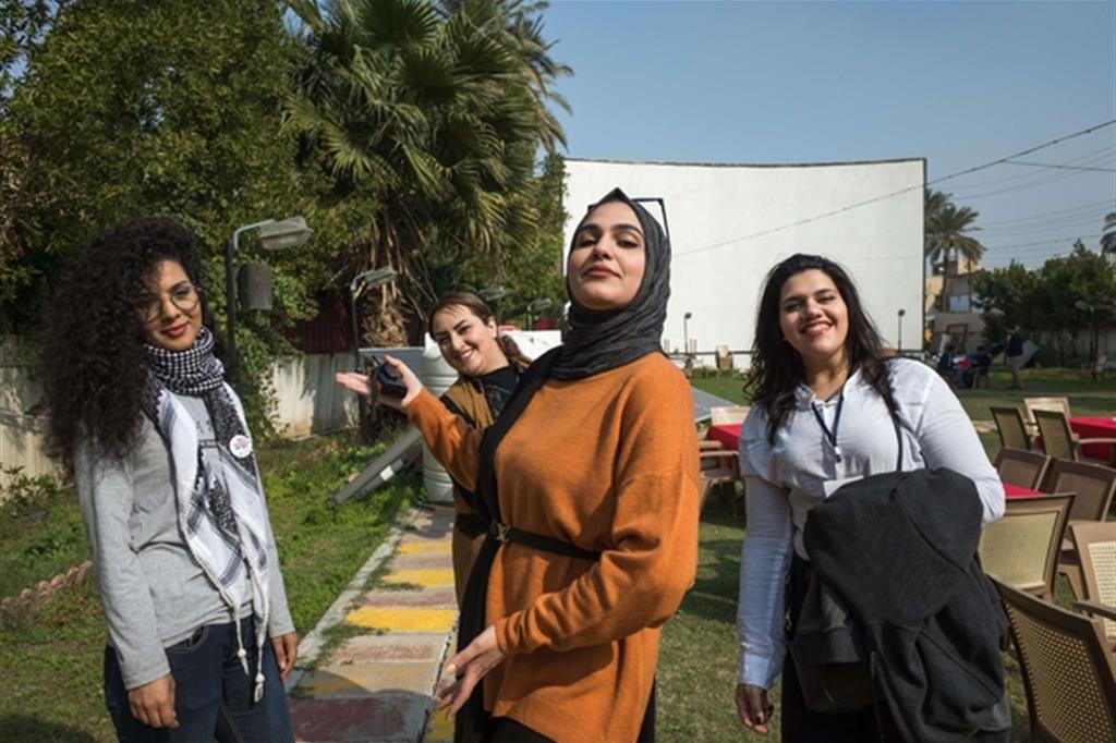 Manifestanti a Baghdad