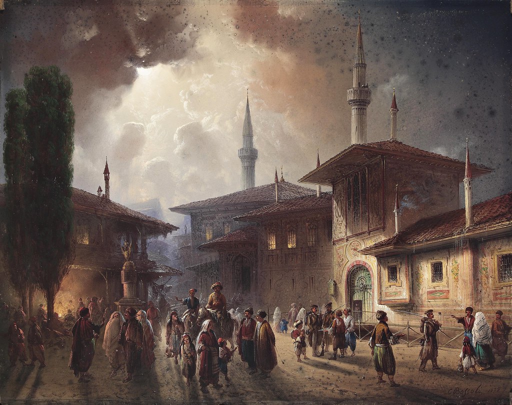 Istanbul. Disegno Carlo Bossoli