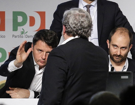 Un momento dell'assemblea nazionale del PD (foto Ansa)