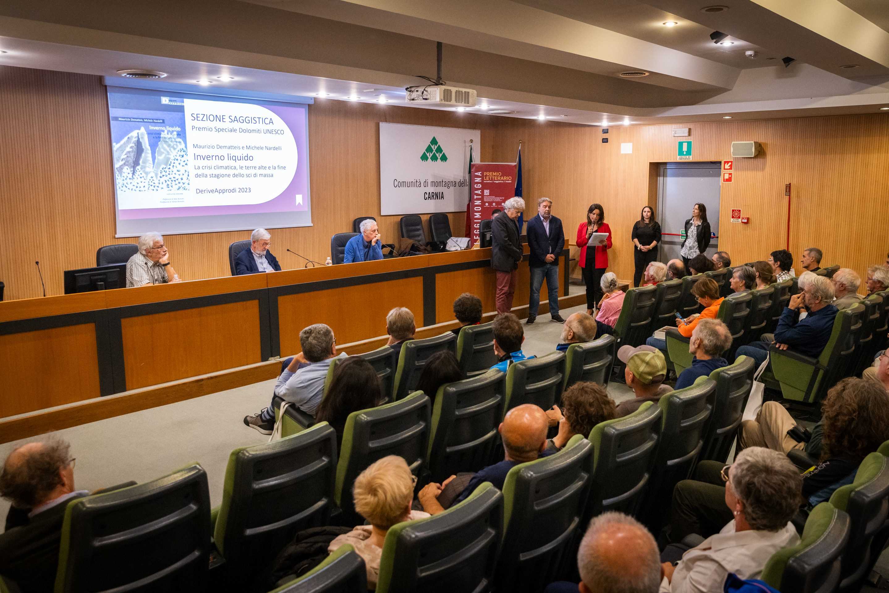 Un momento della premiazione di 